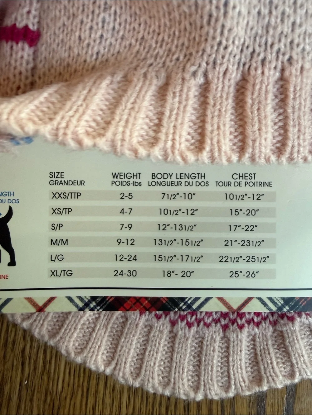 Barkley & Finn Light Pink Striped Knit Dog Sweater. Medium